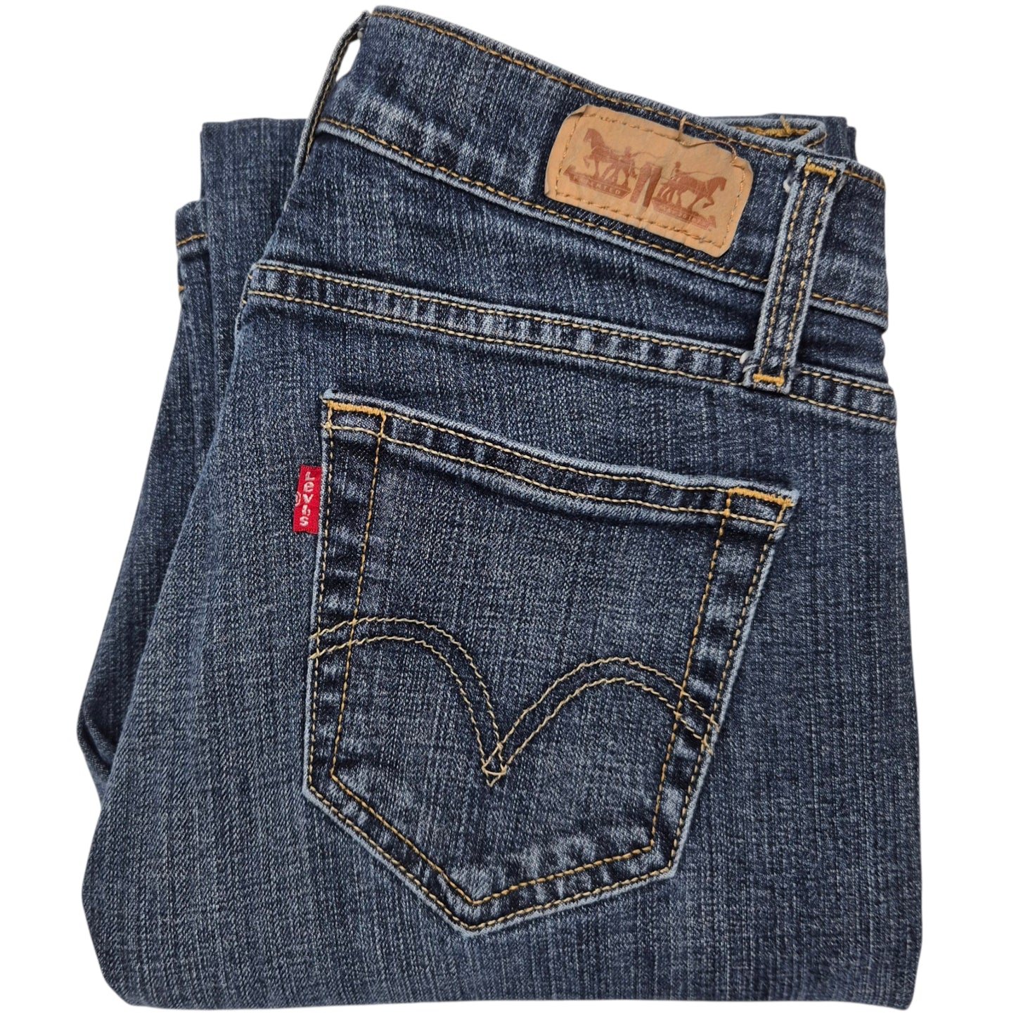 Vintage Levis 529 Jeans Womens Dark Blue Curvy Bootcut Denim W27