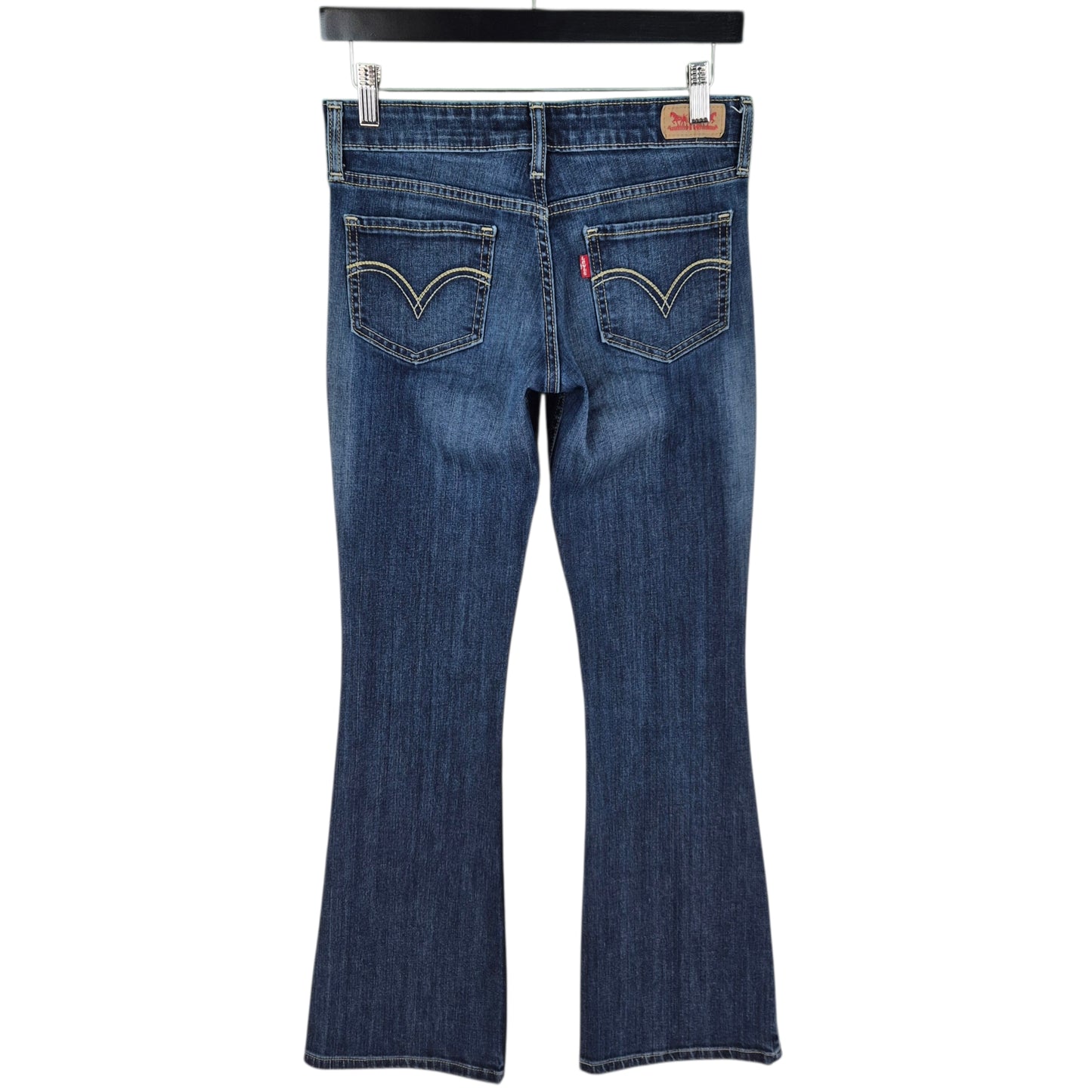 Levis 518 Jeans Womens Dark Blue Superlow Skinny Flare Denim W28