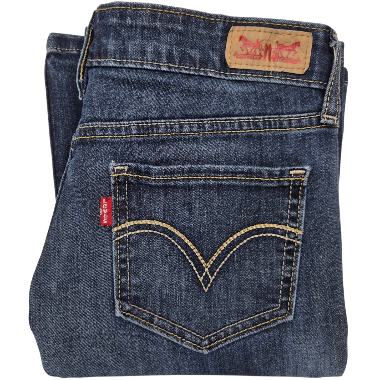 Levis 518 Jeans Womens Dark Blue Superlow Skinny Flare Denim W28