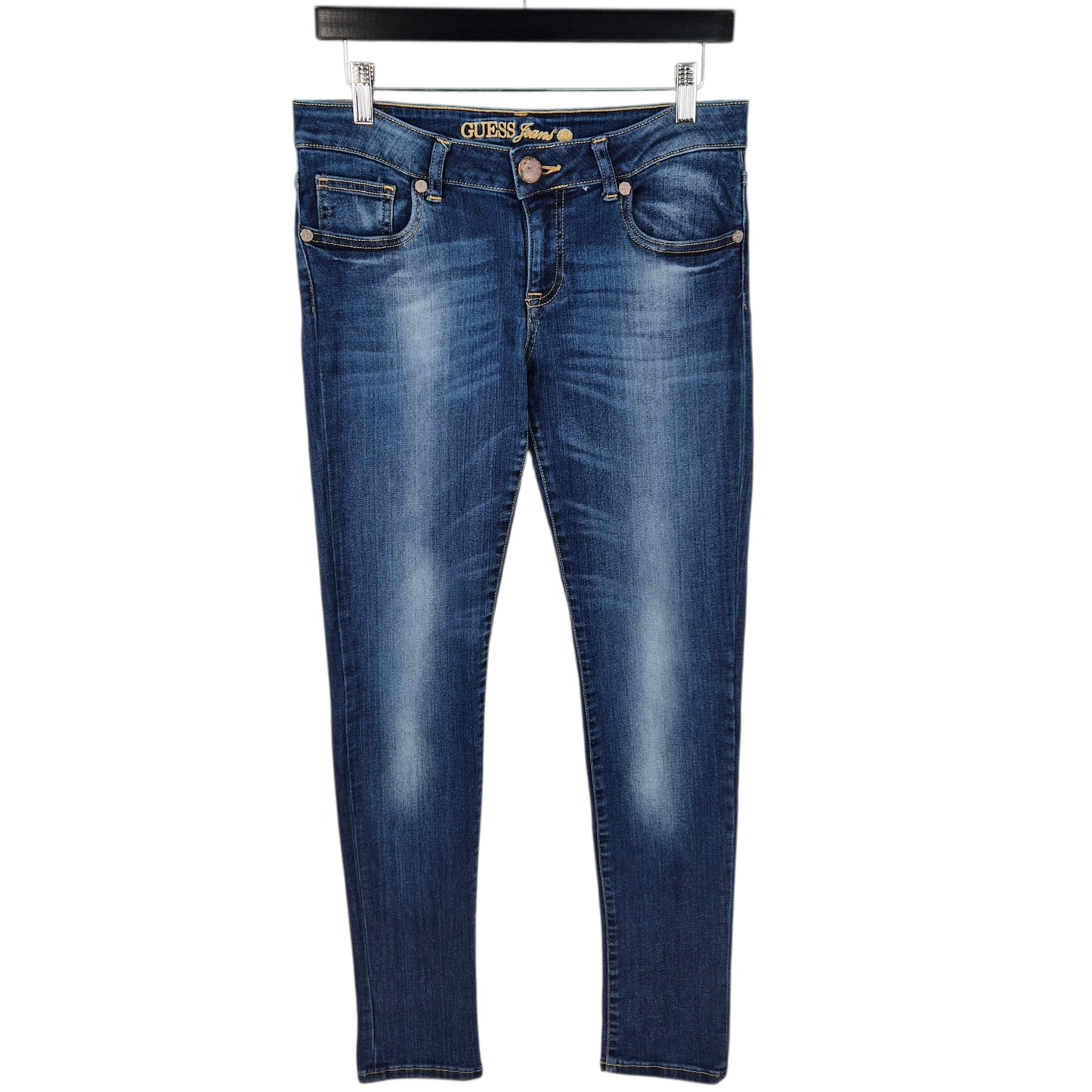 Guess Jeans Womens Dark Blue Skinny Stretch Denim W30
