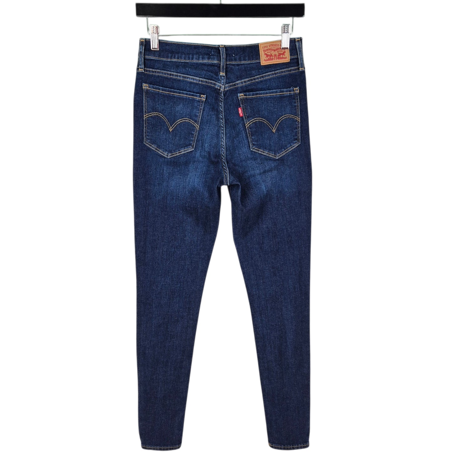 Levis 720 Jeans Womens Dark Blue High Rise Super Skinny Stretch Denim W27