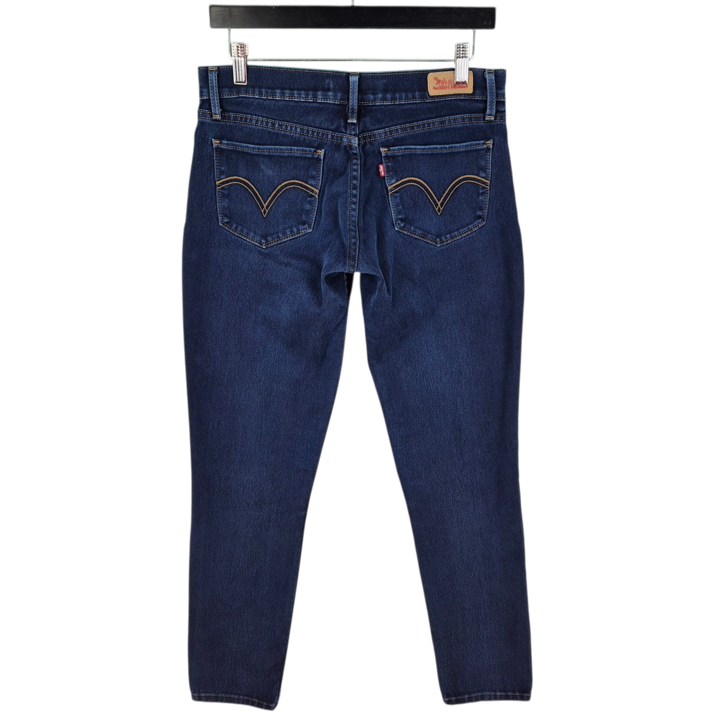 Levis 524 Jeans Womens Dark Blue Lightweight Stretchy Skinny Denim W30