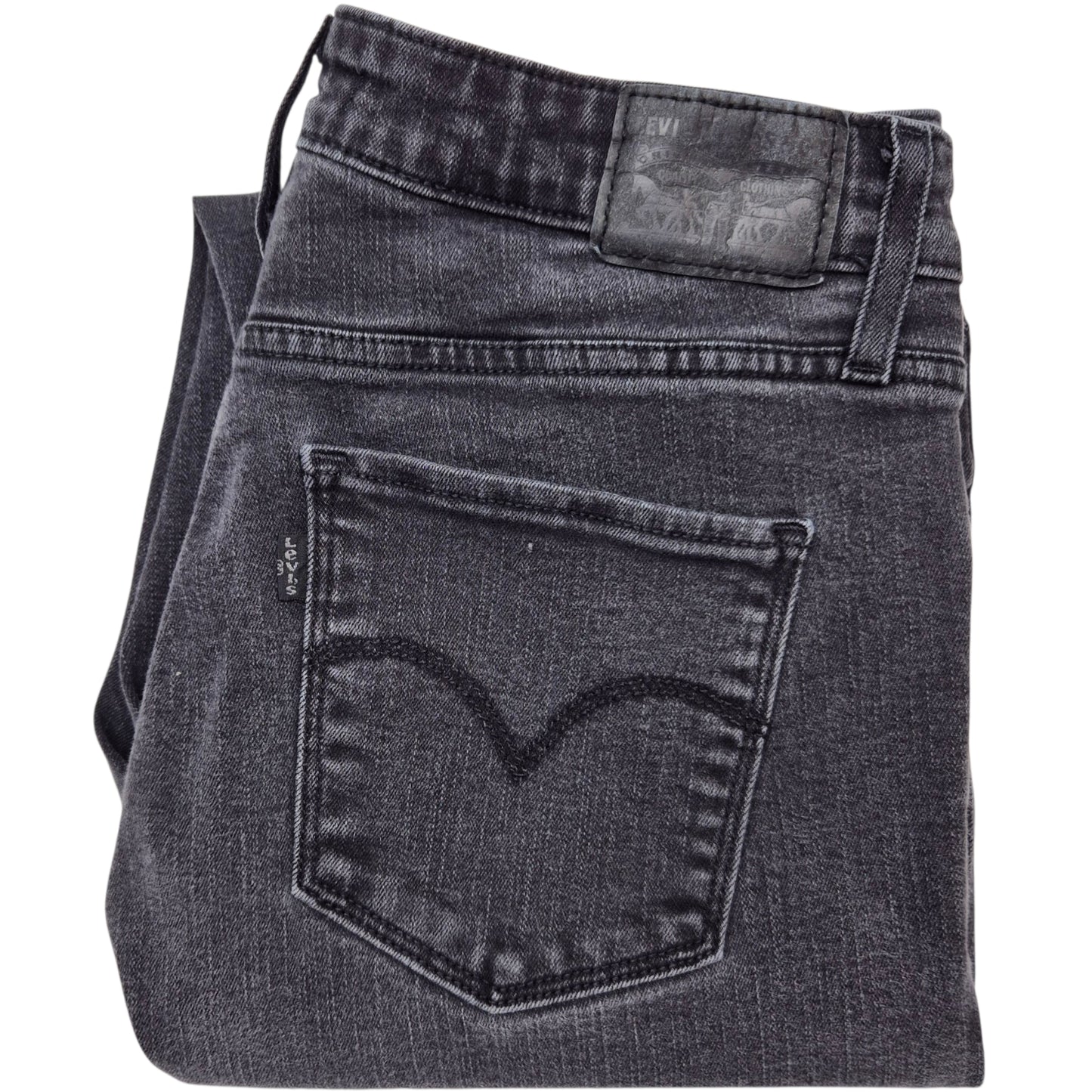 Levis 721 Jeans Womens Dark Grey High Rise Skinny Stretch Denim W30