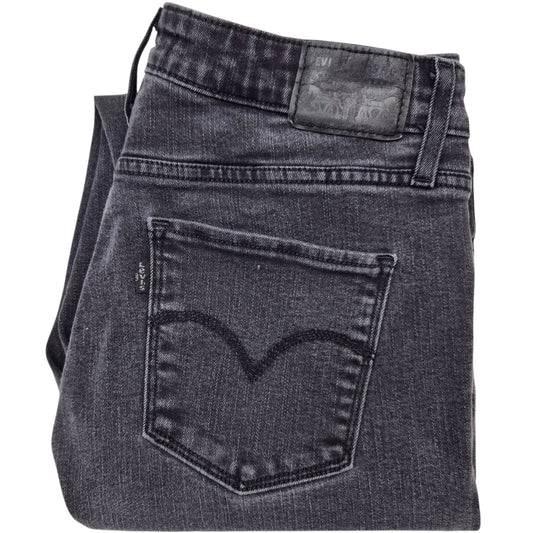 Levis 721 Jeans Womens Dark Grey High Rise Skinny Stretch Denim W30