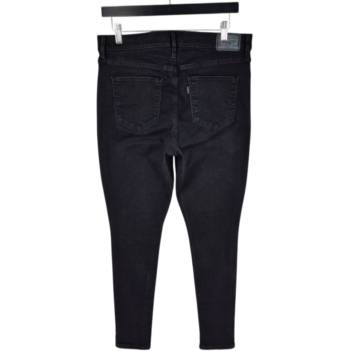 Levis 720 Jeans Womens Black High Rise Super Skinny Stretch Denim W32