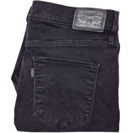 Levis 720 Jeans Womens Black High Rise Super Skinny Stretch Denim W32