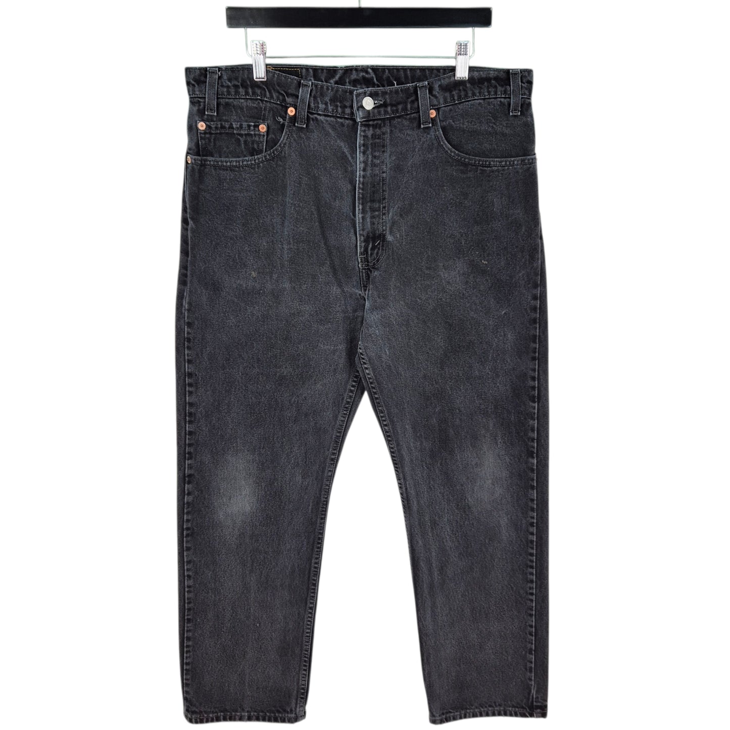 Vintage Levis 505 Jeans 90's Black Regular Heavy Rigid Canada Made Denim W37