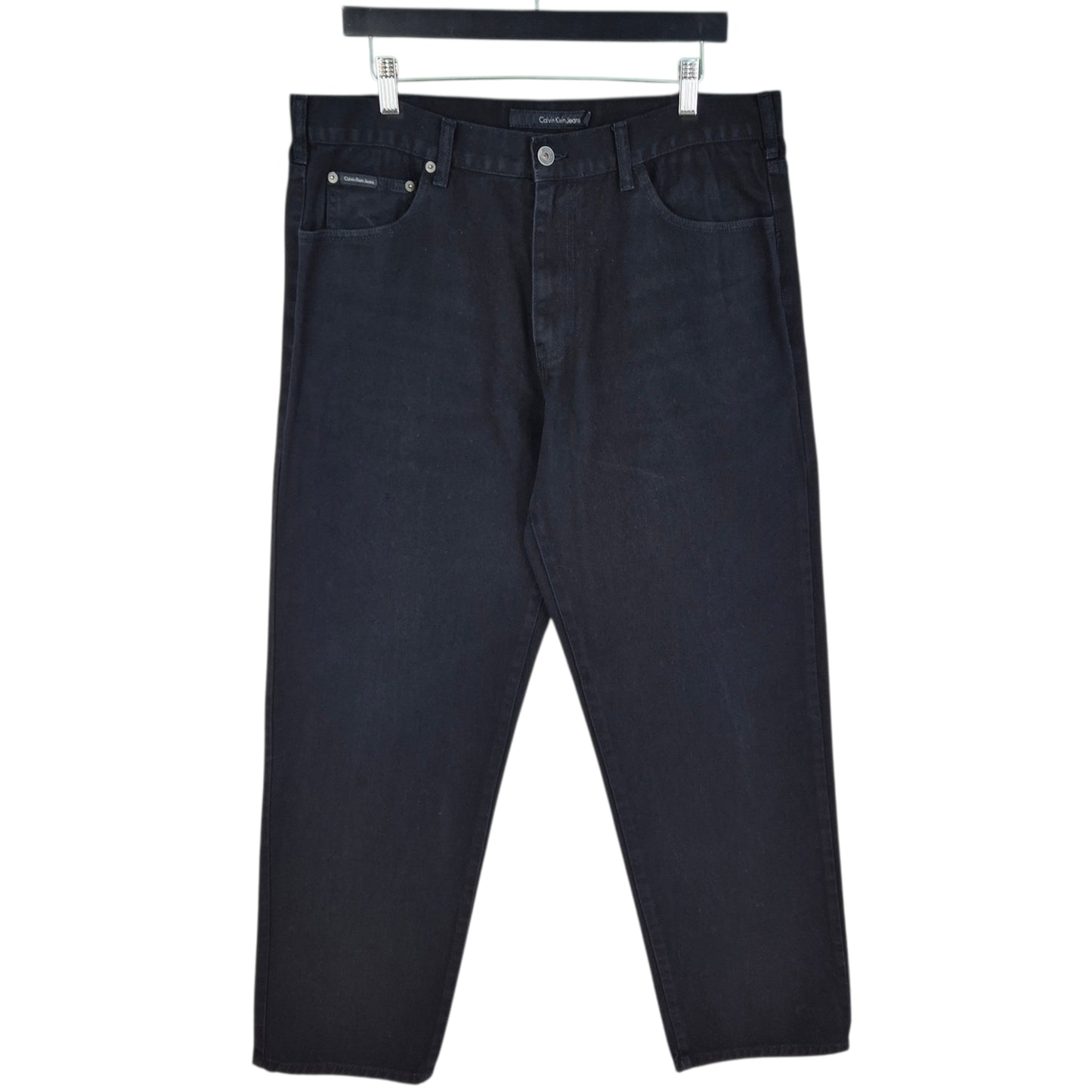 Vintage Calvin Klein Jeans Black Heavy Tapered Leg Denim W36
