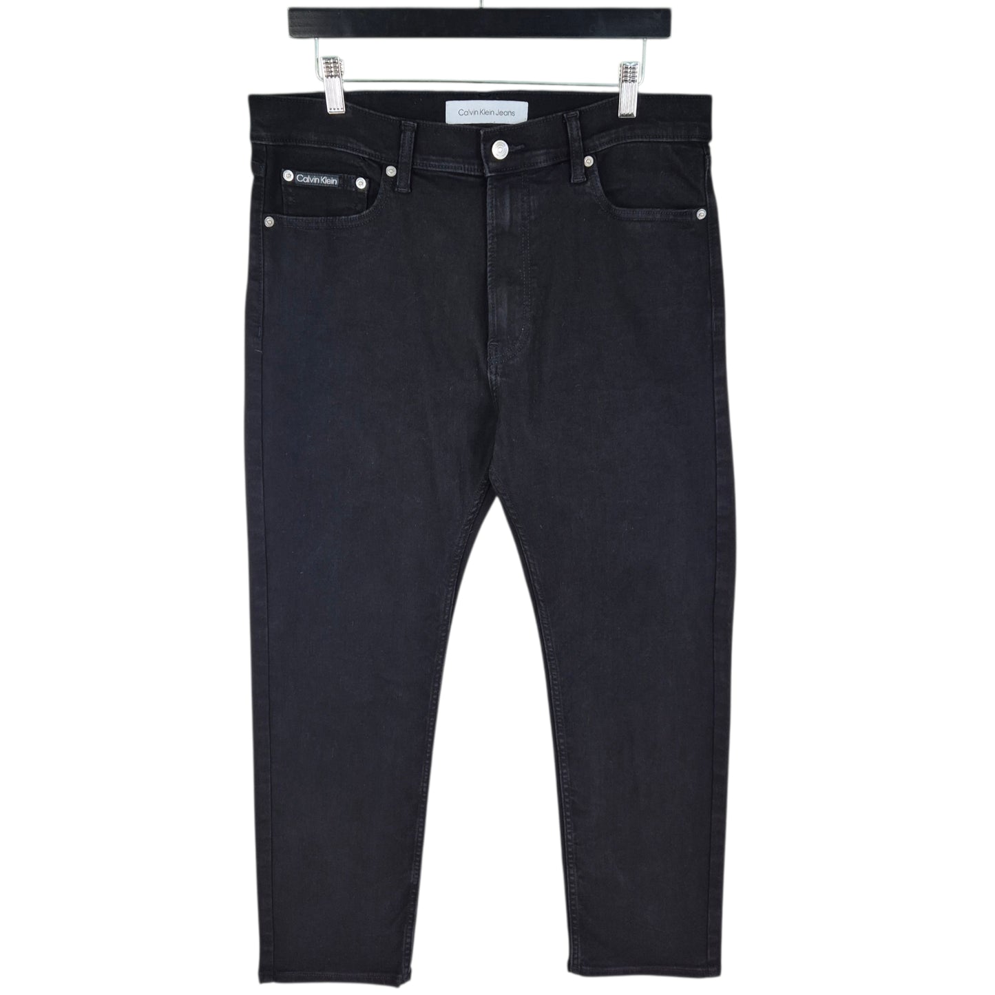 Calvin Klein Jeans Black Slim Straight Leg Stretch Denim W34
