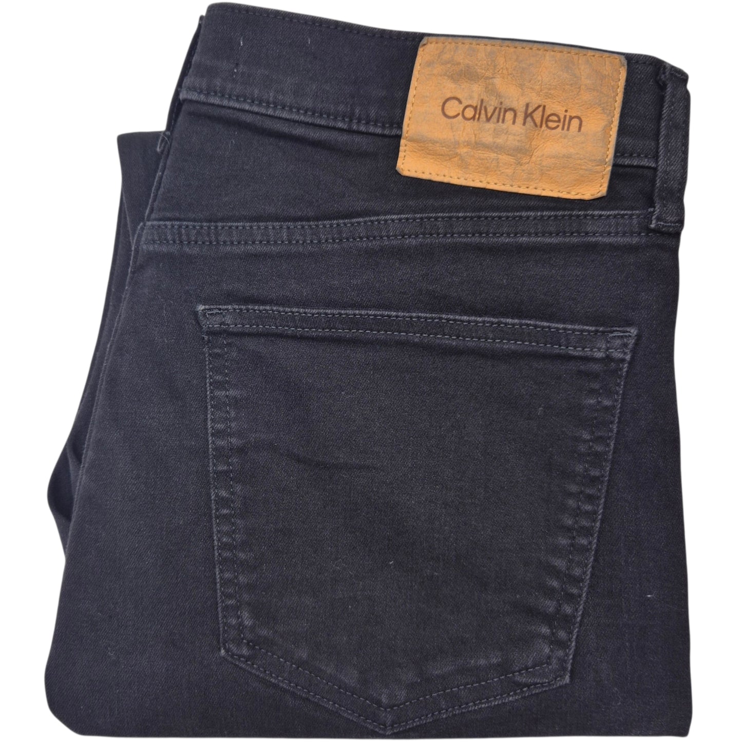 Calvin Klein Jeans Black Slim Straight Leg Stretch Denim W34