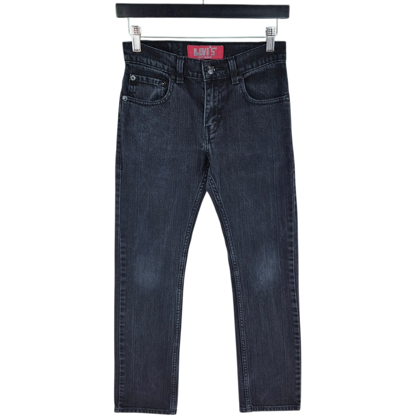 Vintage Levis 511 Jeans Womens Black Skinny Denim W26