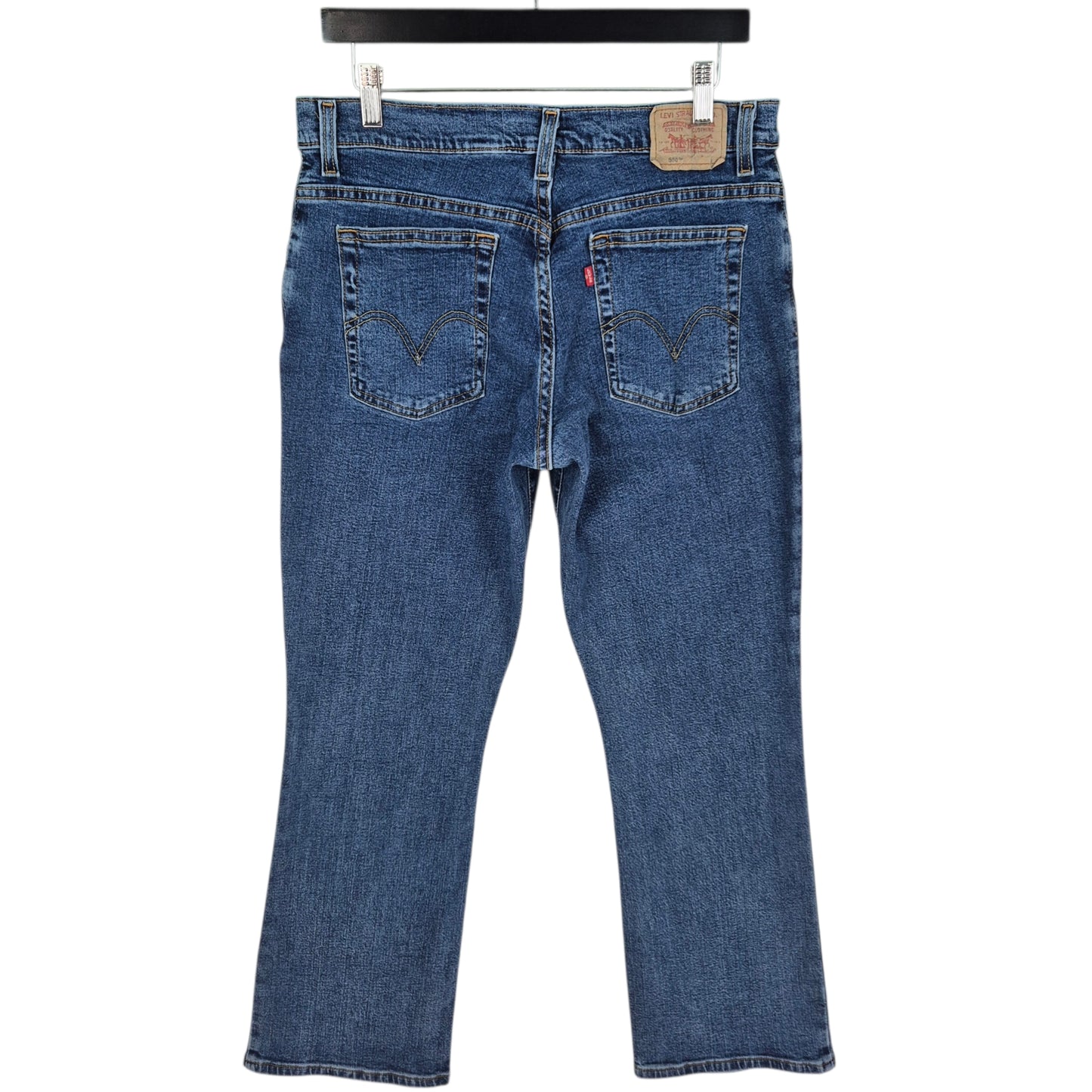 Vintage Levis 550 Jeans Womens Blue Relaxed Bootcut Strech Denim W31
