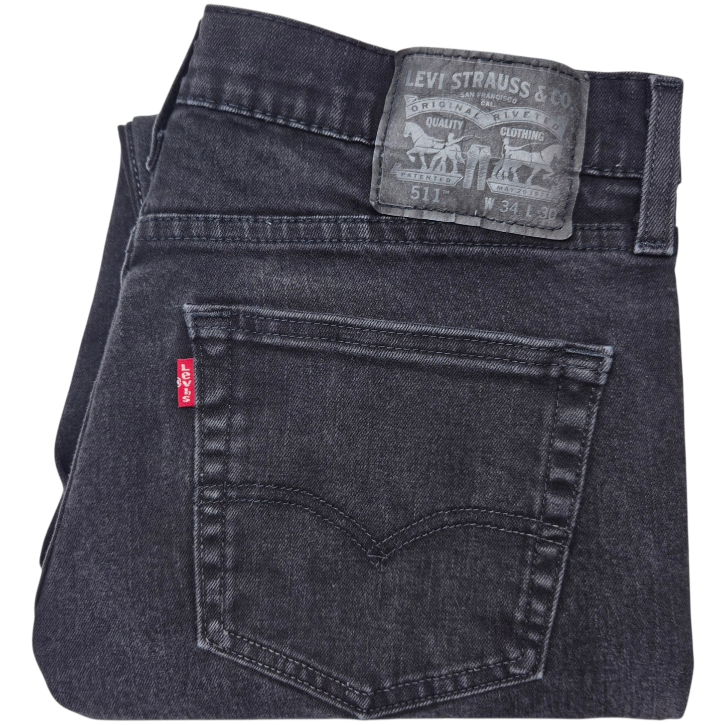 Levis 511 Jeans Black Slim Stretch Denim W34
