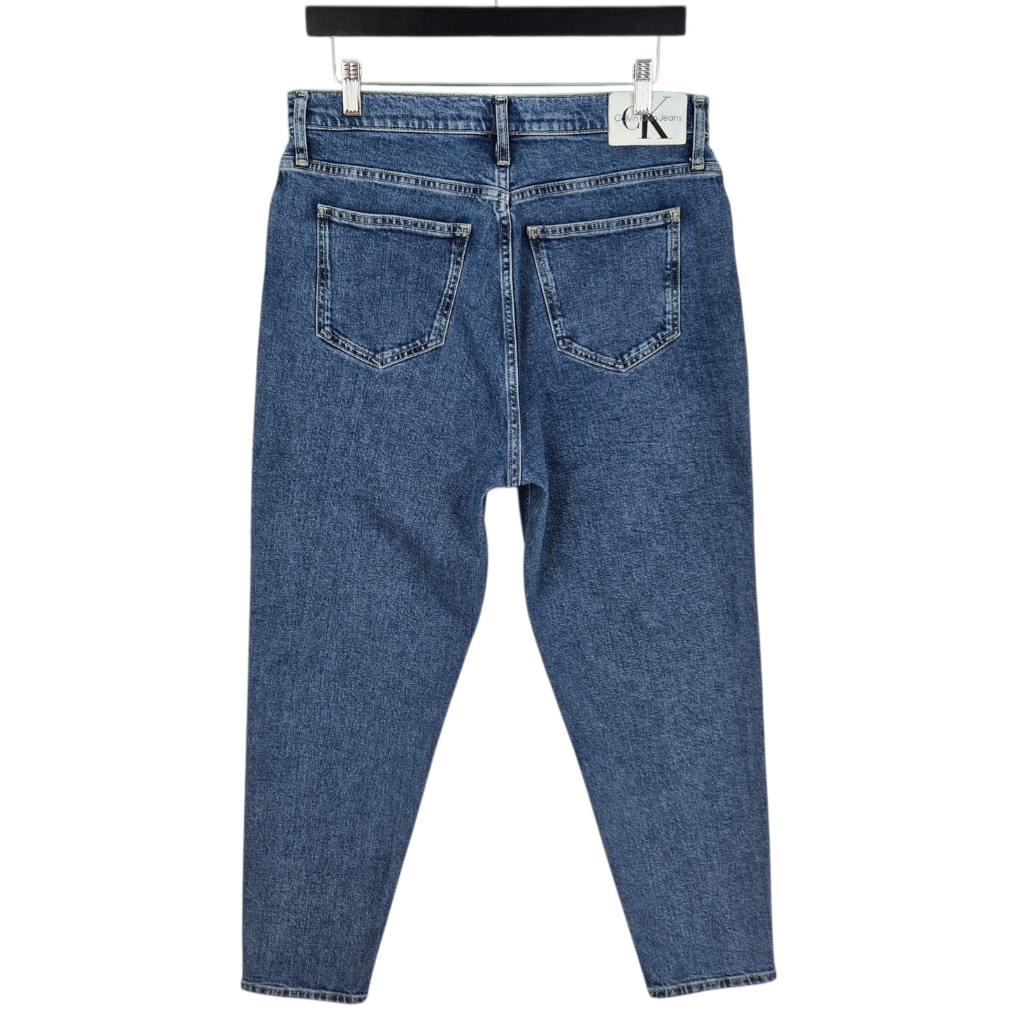 Calvin Klein Jeans Womens Blue Tapered Leg Mom Denim W31