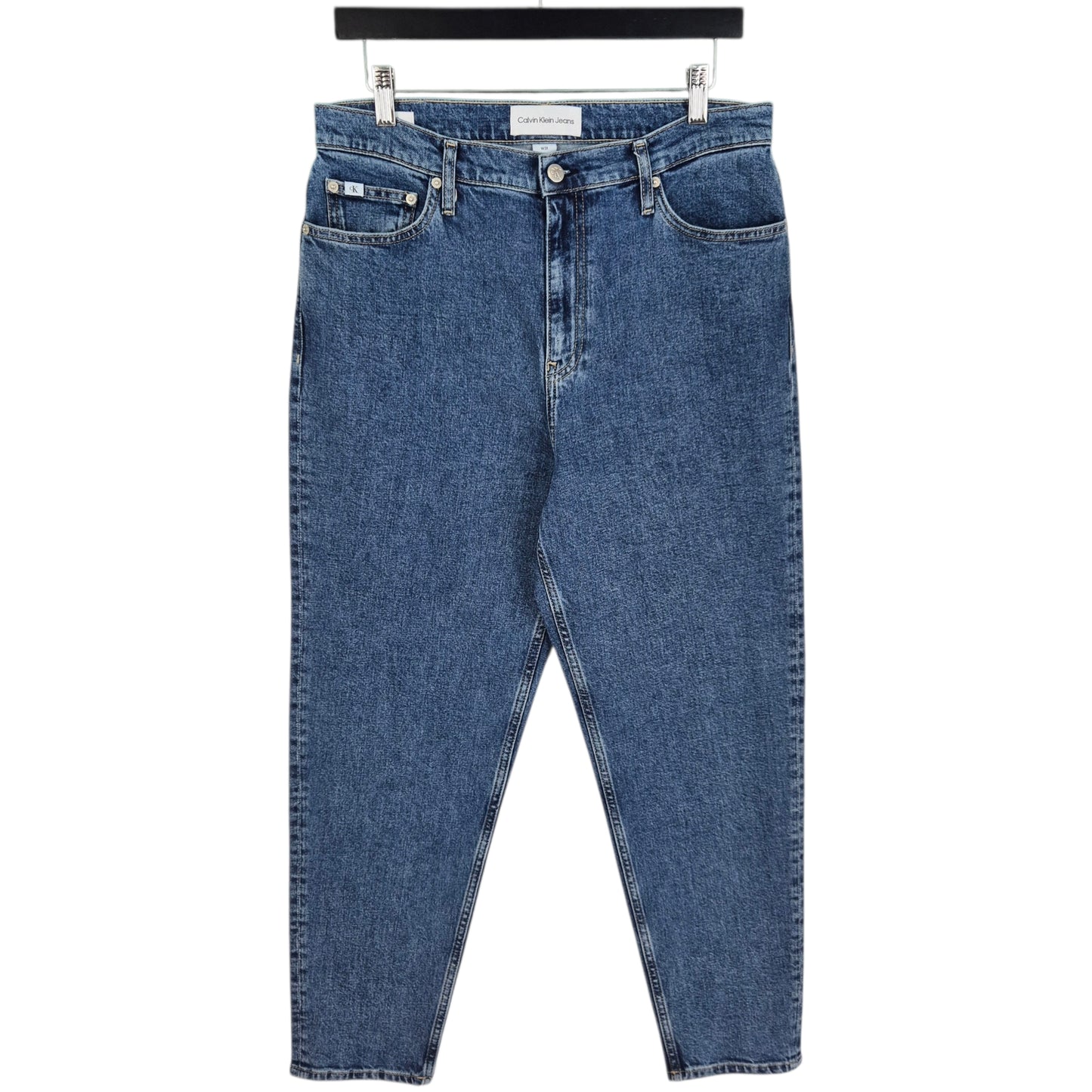 Calvin Klein Jeans Womens Blue Tapered Leg Mom Denim W31