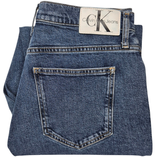 Calvin Klein Jeans Womens Blue Tapered Leg Mom Denim W31