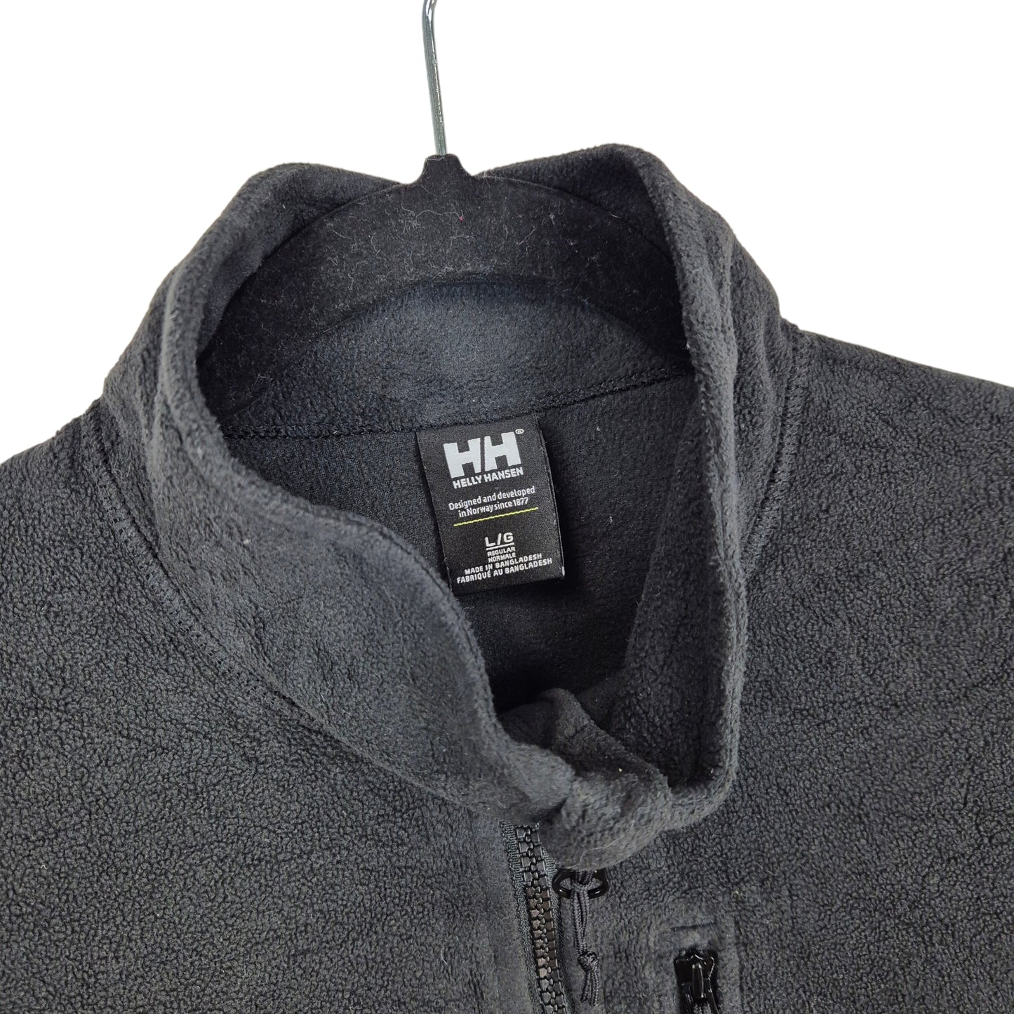 Helly Hansen Black Full Zip Light Fleece Jumper Size L