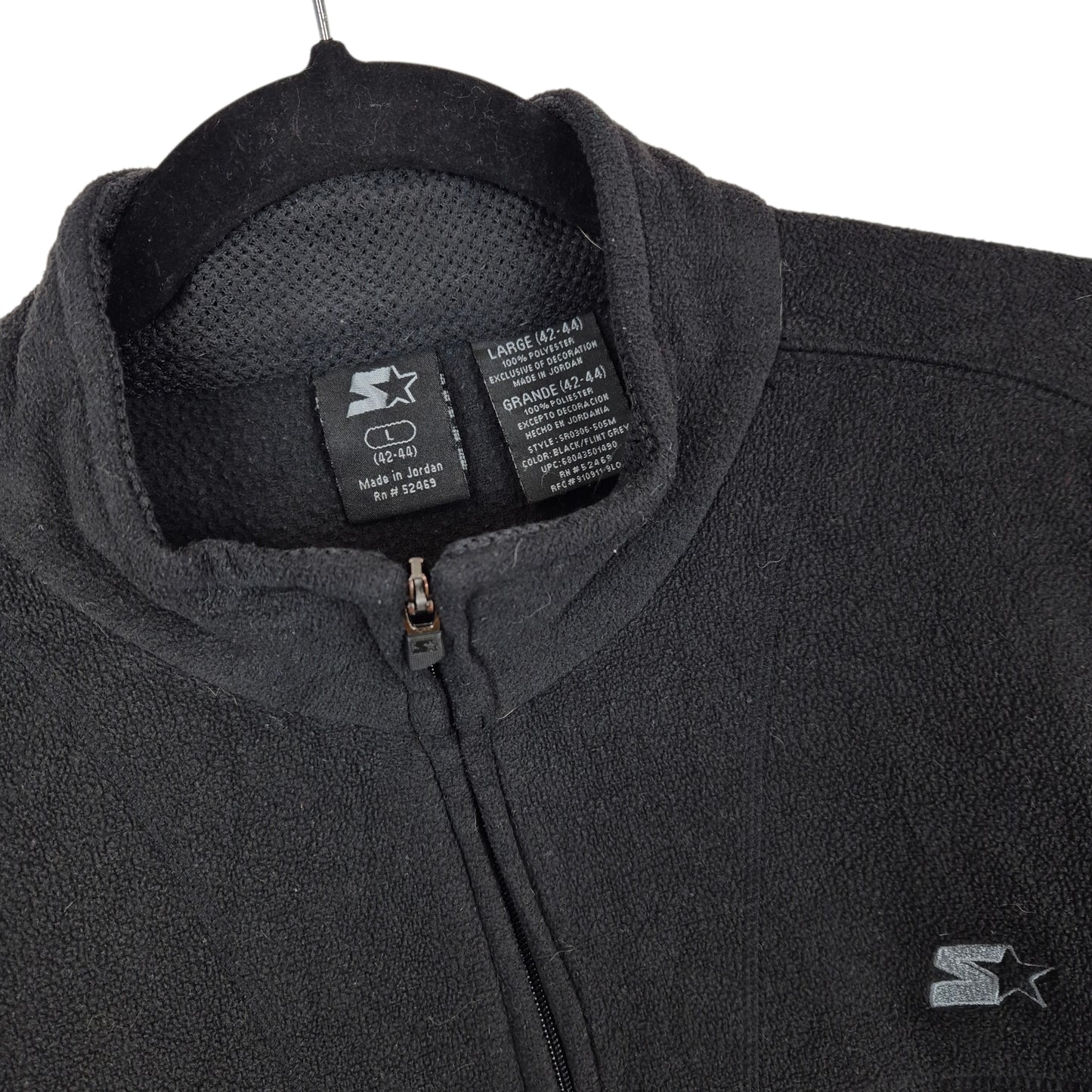 Vintage Starter 90's Black Full Zip Fleece Jumper Size L