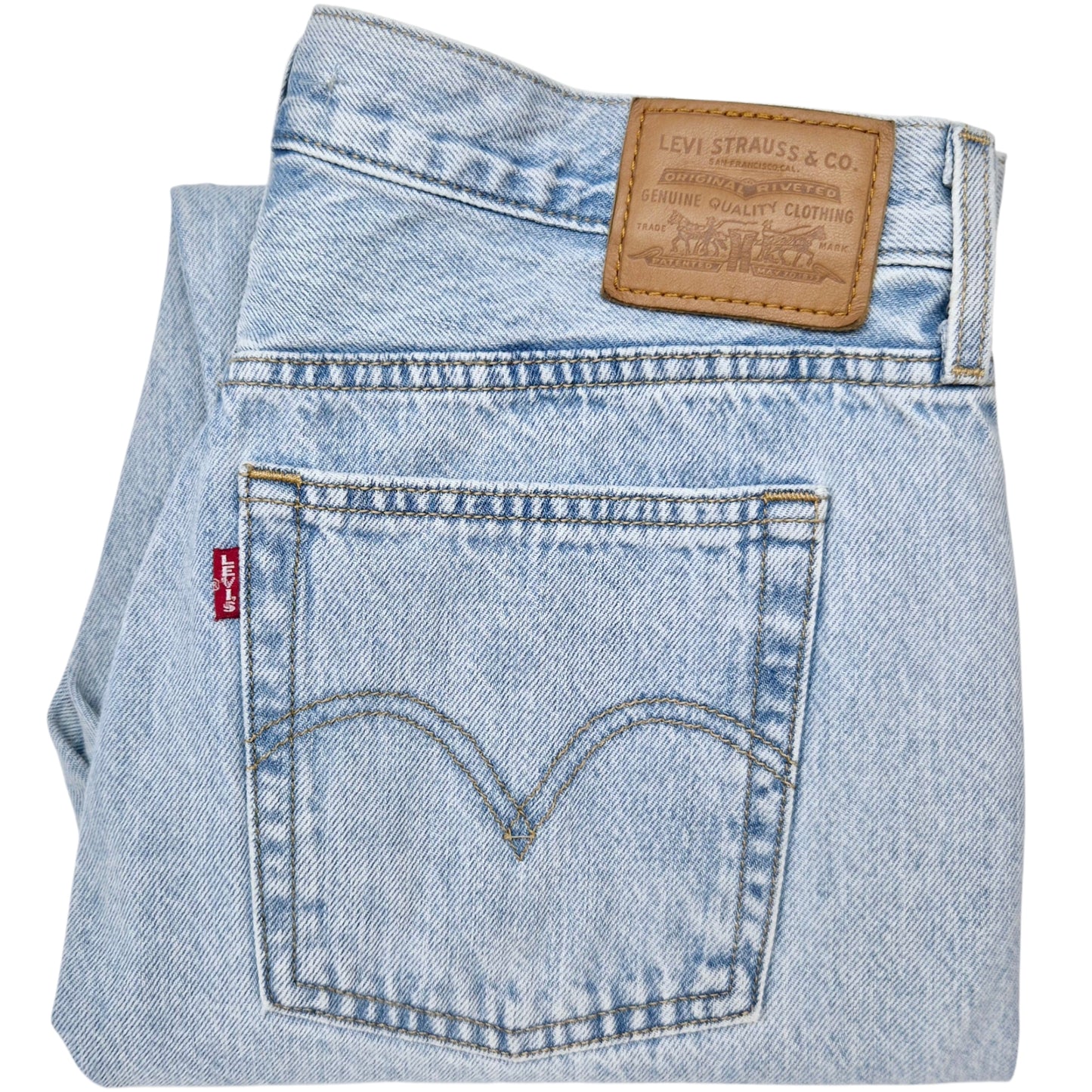 Levis Premium Jeans Womens Light Blue Wedgie Straight Leg Denim W32