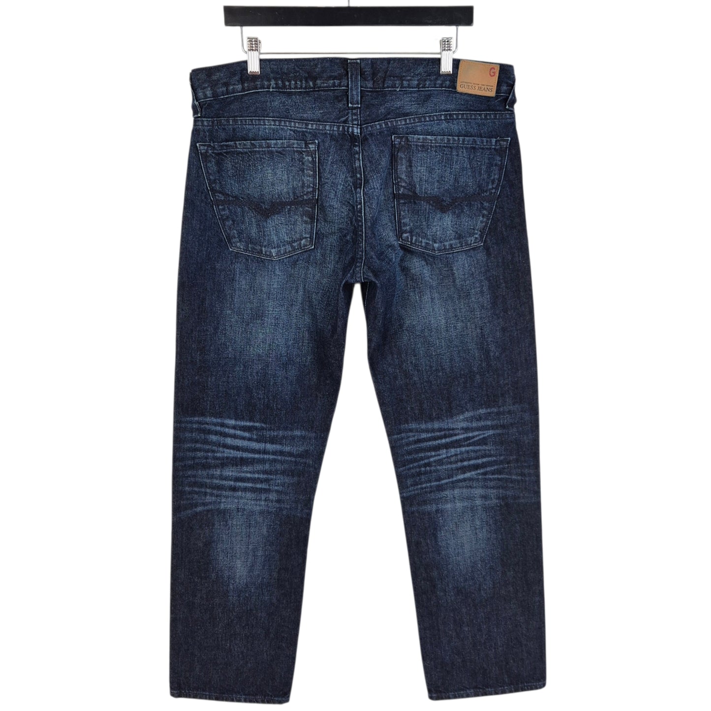 Guess Jeans Dark Blue Rebel Straight Leg Regular Fit Denim W36