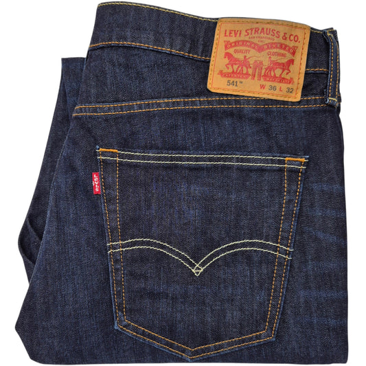 Levis 541 Jeans Dark Blue Athletic Fit Denim W36
