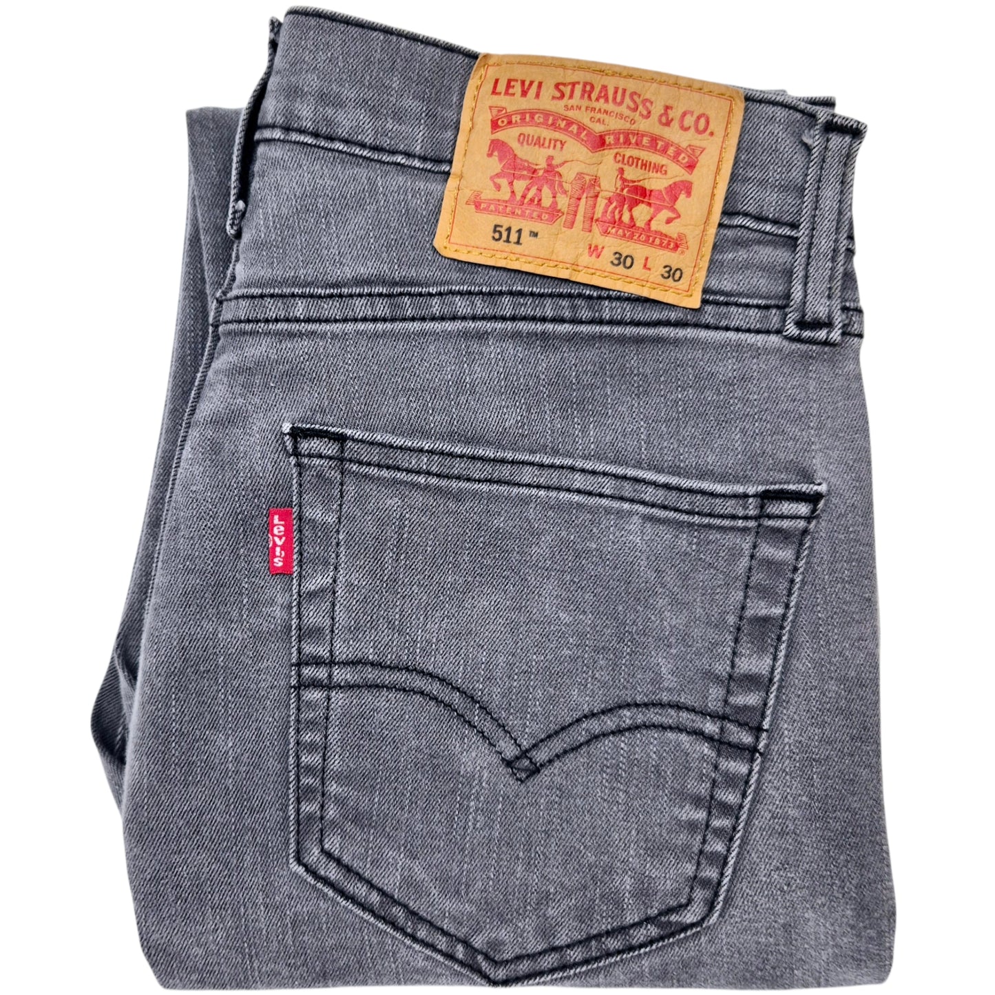 Levis 511 Jeans Grey Slim Fit Stretch Denim W29