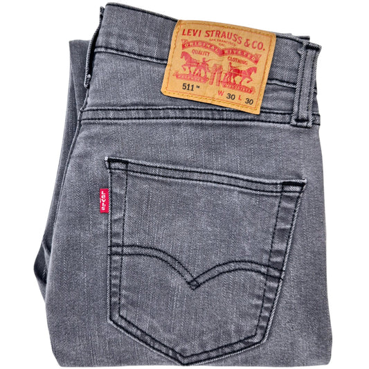 Levis 511 Jeans Grey Slim Fit Stretch Denim W29