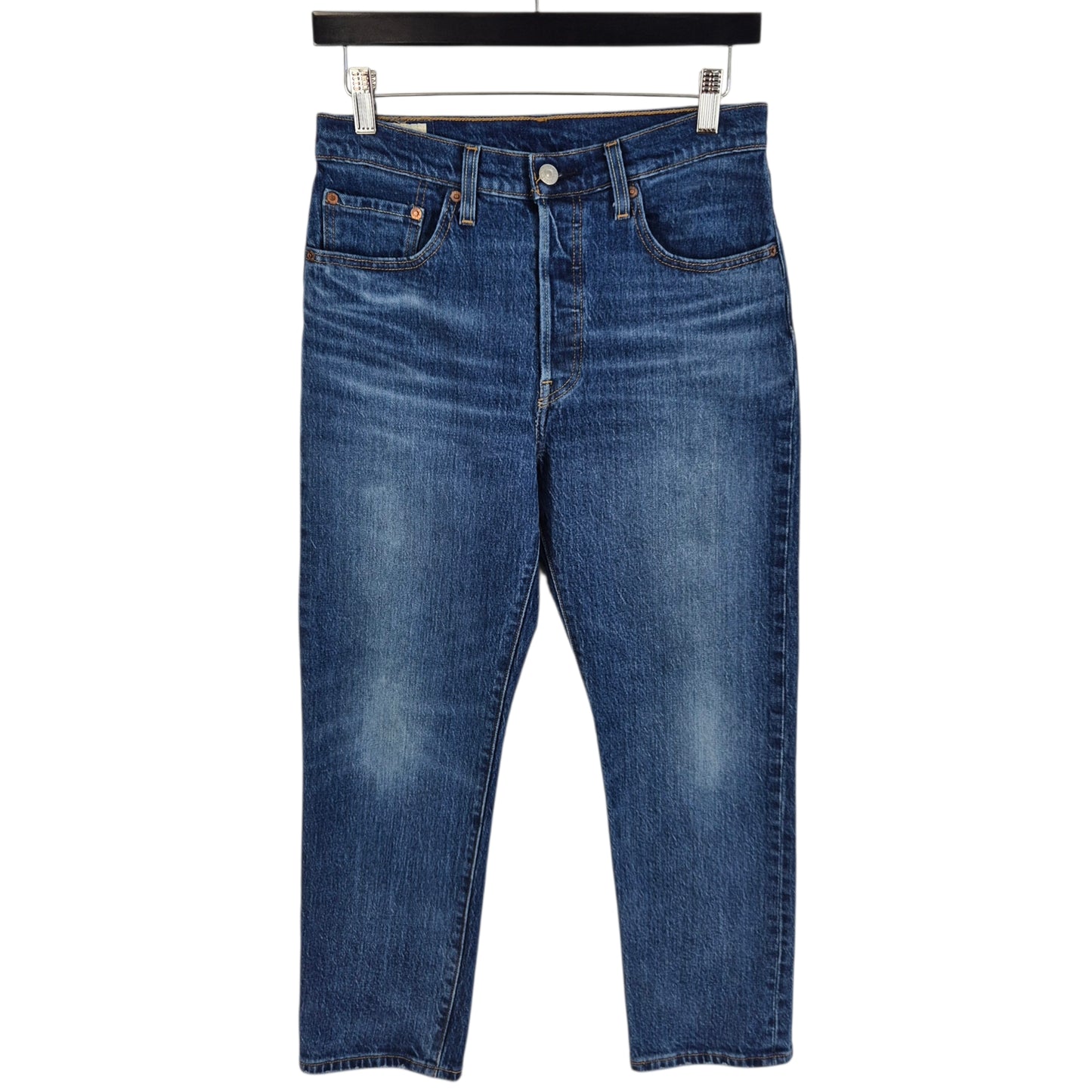 Levis Premium 501 Jeans Womens Blue Classic Heavy Denim W28