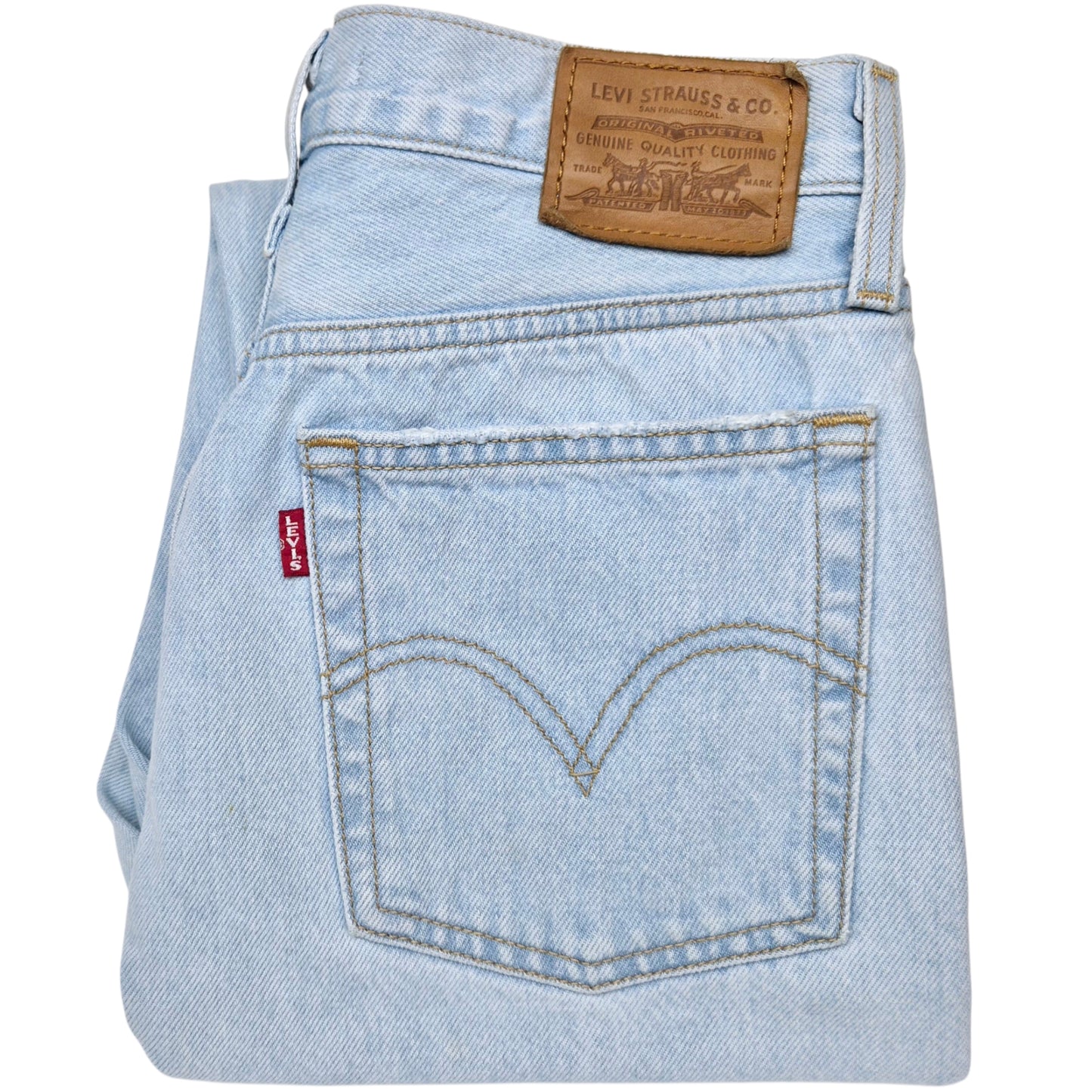 Levis Premium Jeans Womens Light Blue Heavy Wedgie Straight Leg Denim W27