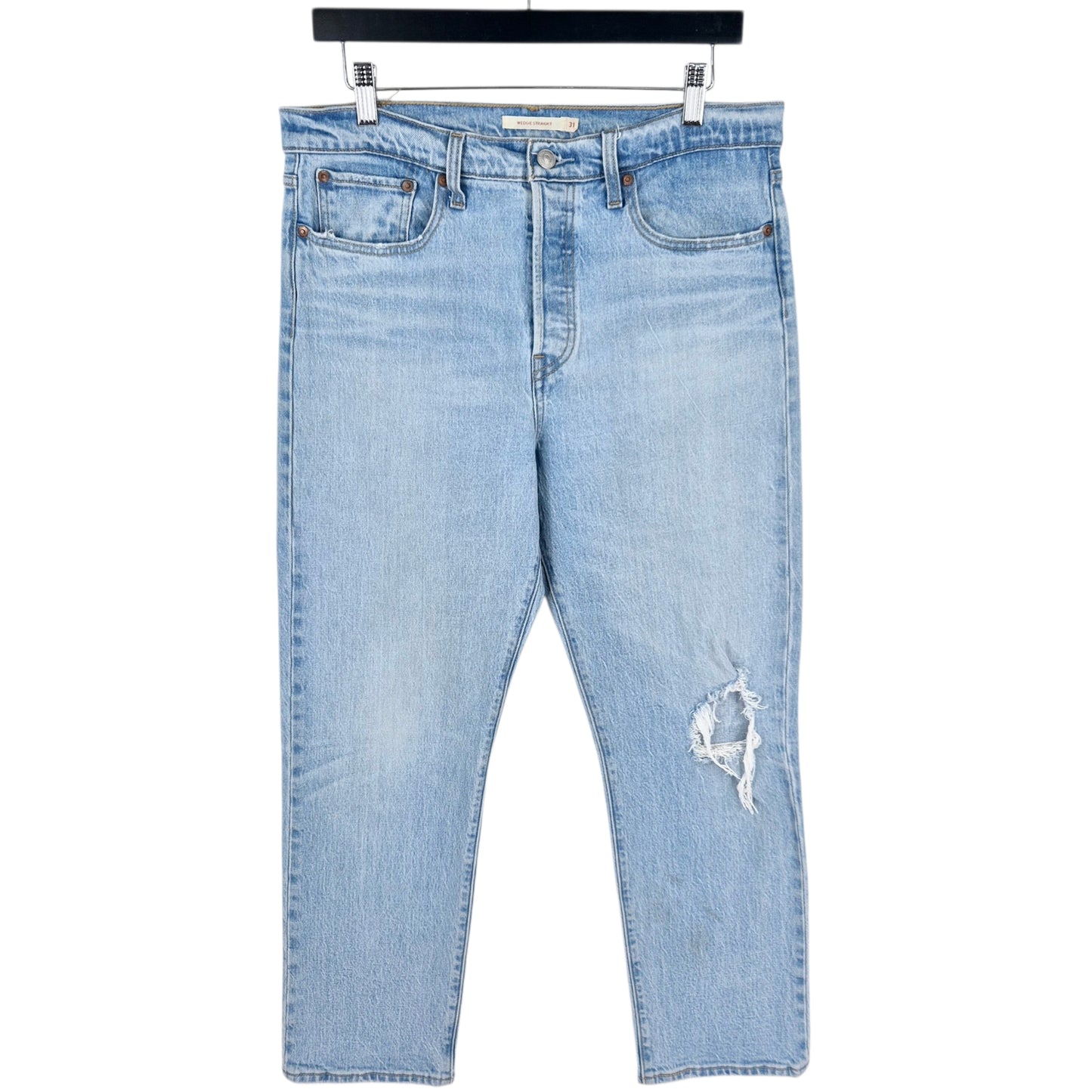 Levis Premium Jeans Womens Light Blue Heavy Wedgie Straight Denim W32