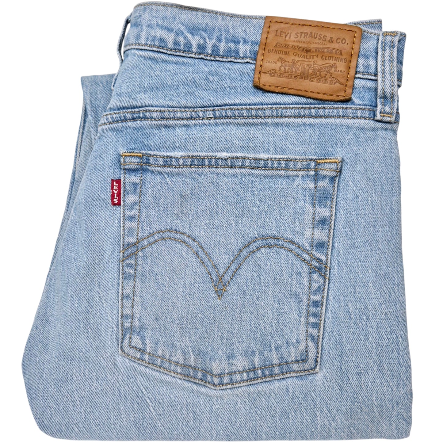 Levis Premium Jeans Womens Light Blue Heavy Wedgie Straight Denim W32