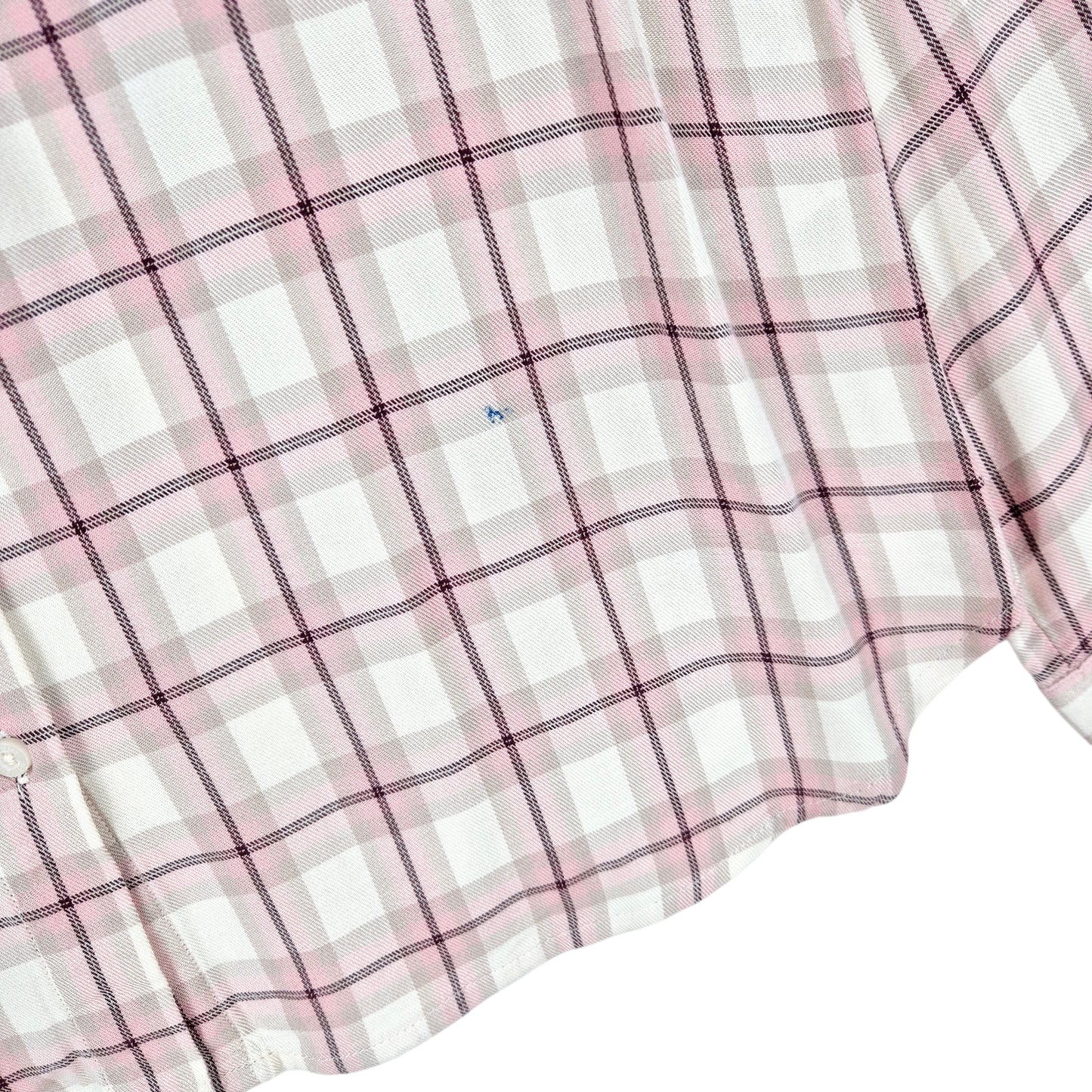 Tommy Hilfiger Womens Pink & White Striped Long Sleeve Button Shirt Size XL