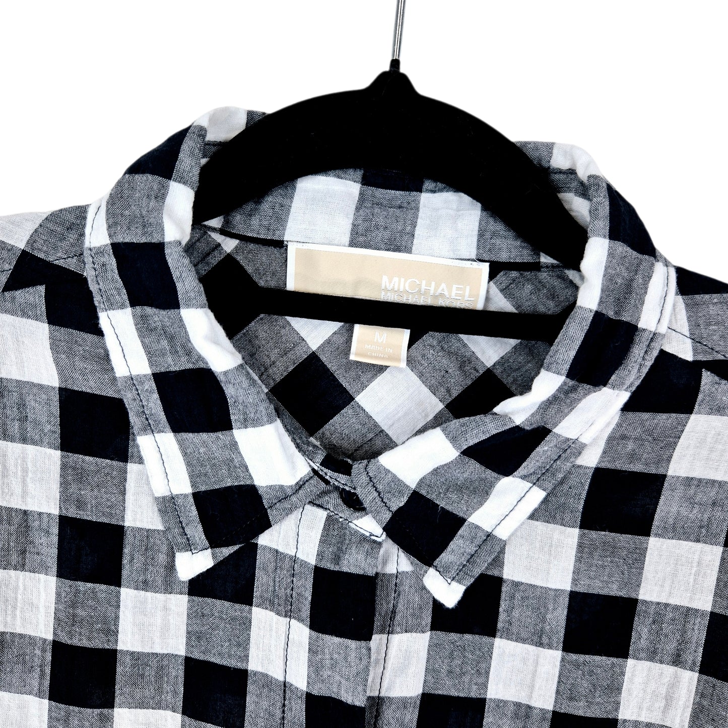 Ralph Lauren Green Label Womens Black & White Long Sleeve Button Shirt Size XL