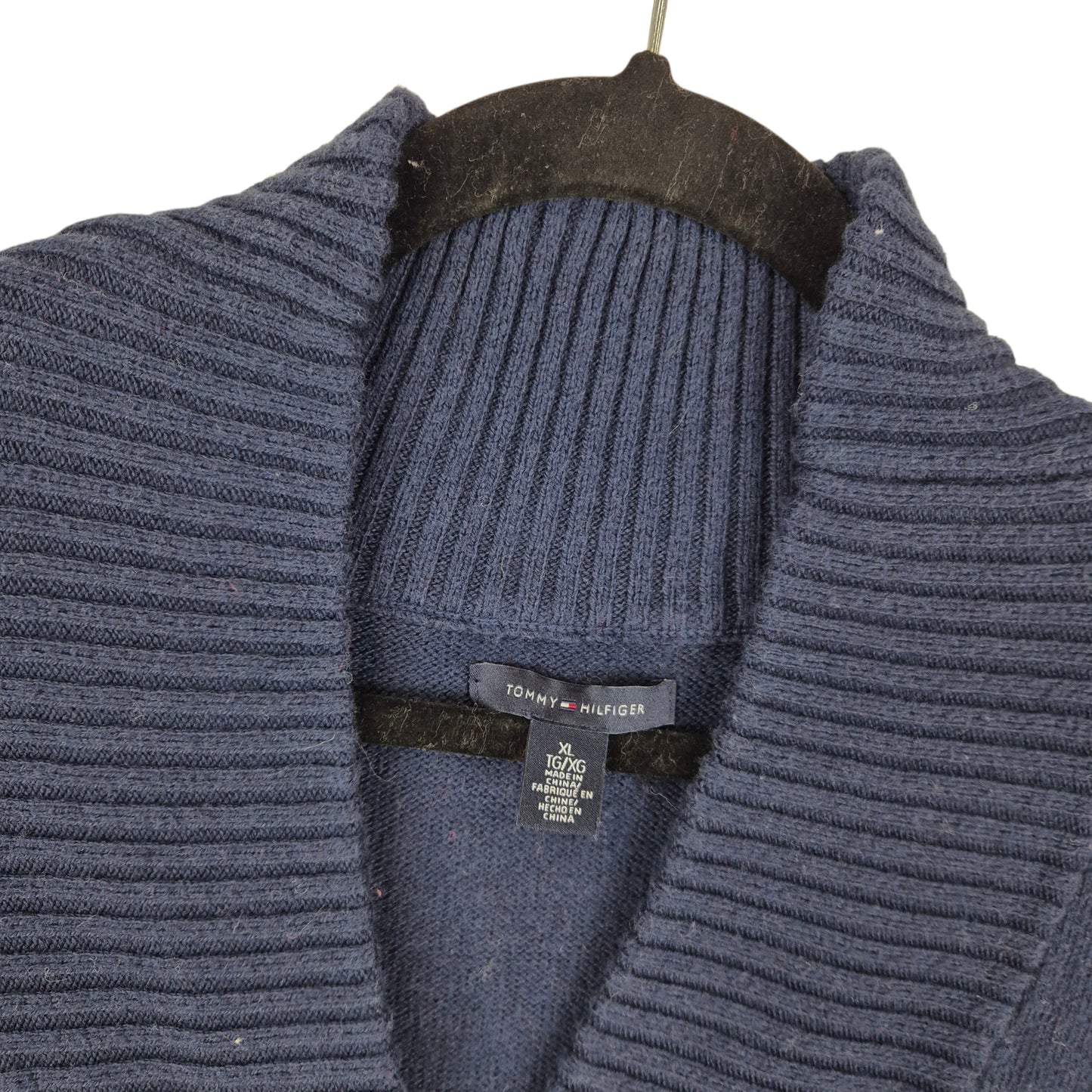 Tommy Hilfiger Womens Dark Blue Button Knit Sweater Size XL