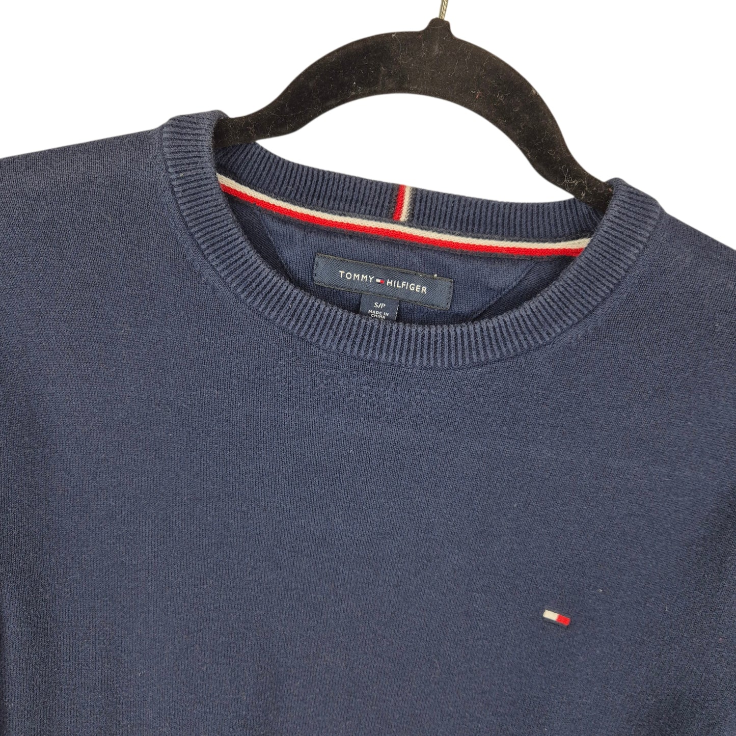 Tommy Hilfiger Dark Blue Crewneck Knit Sweater Size S