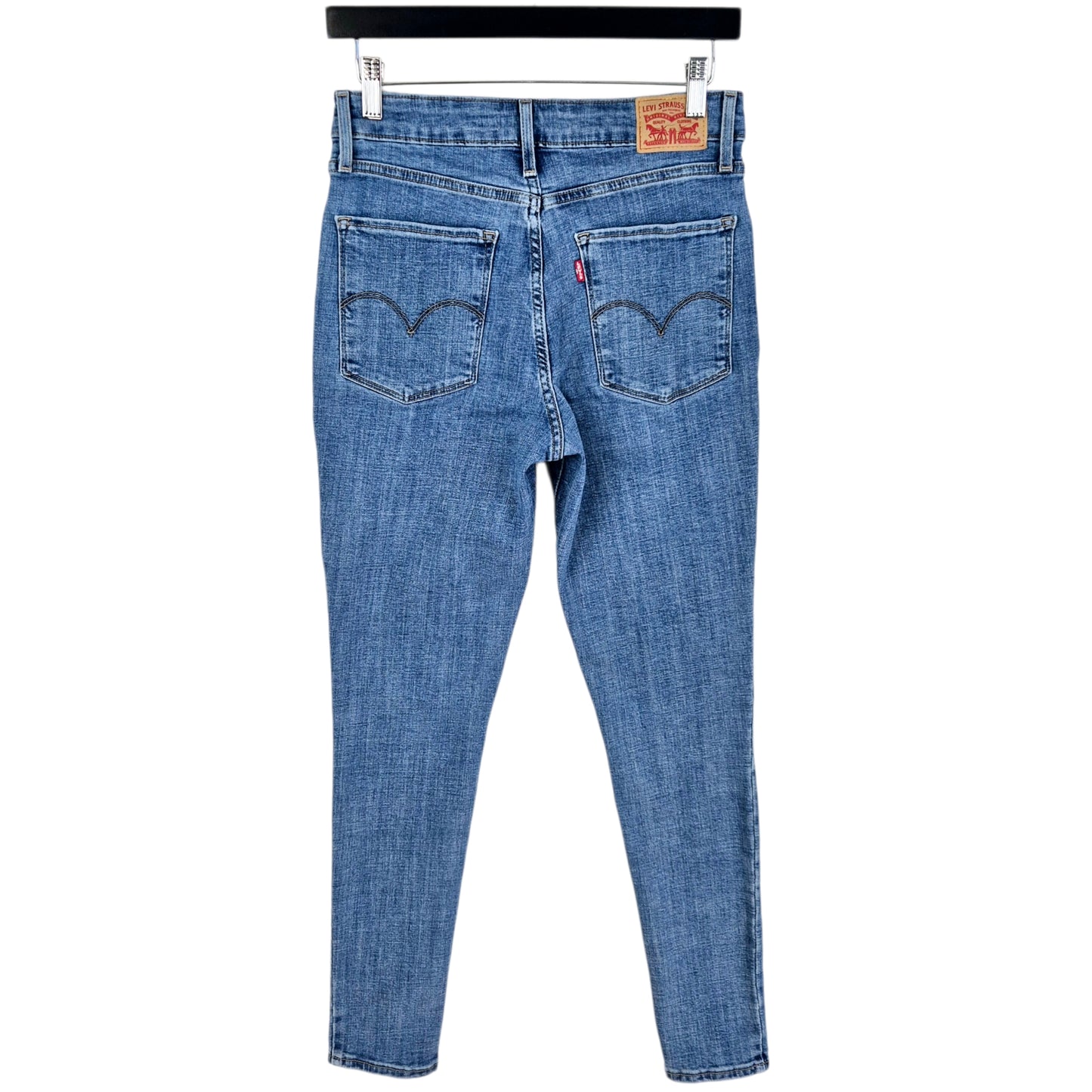 Levis 721 Jeans Womens Blue High Rise Skinny Stretch Denim W27