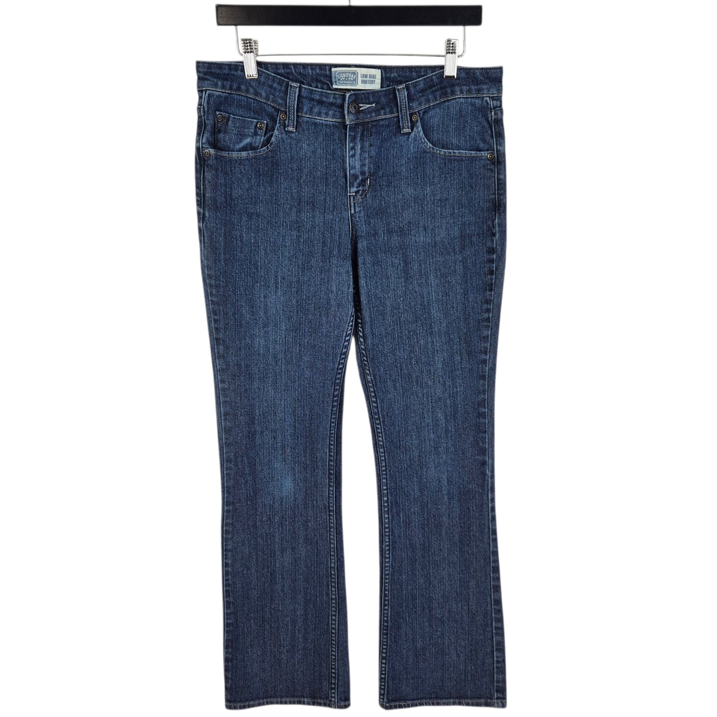 Levis Signature Jeans Womens Dark Blue Low Rise Bootcut Denim W32