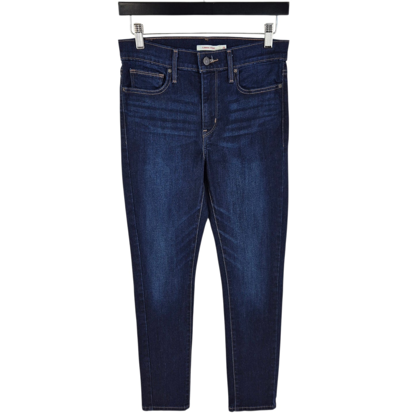 Levis Jeans Womens Dark Blue Slimming Skinny Denim W28