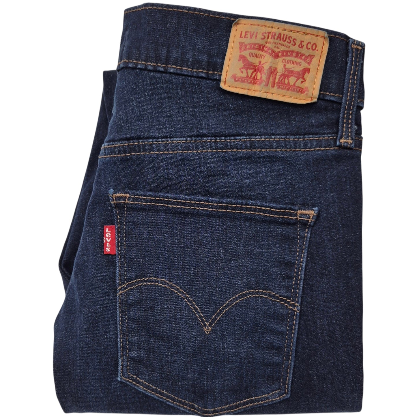 Levis Jeans Womens Dark Blue Slimming Skinny Denim W28