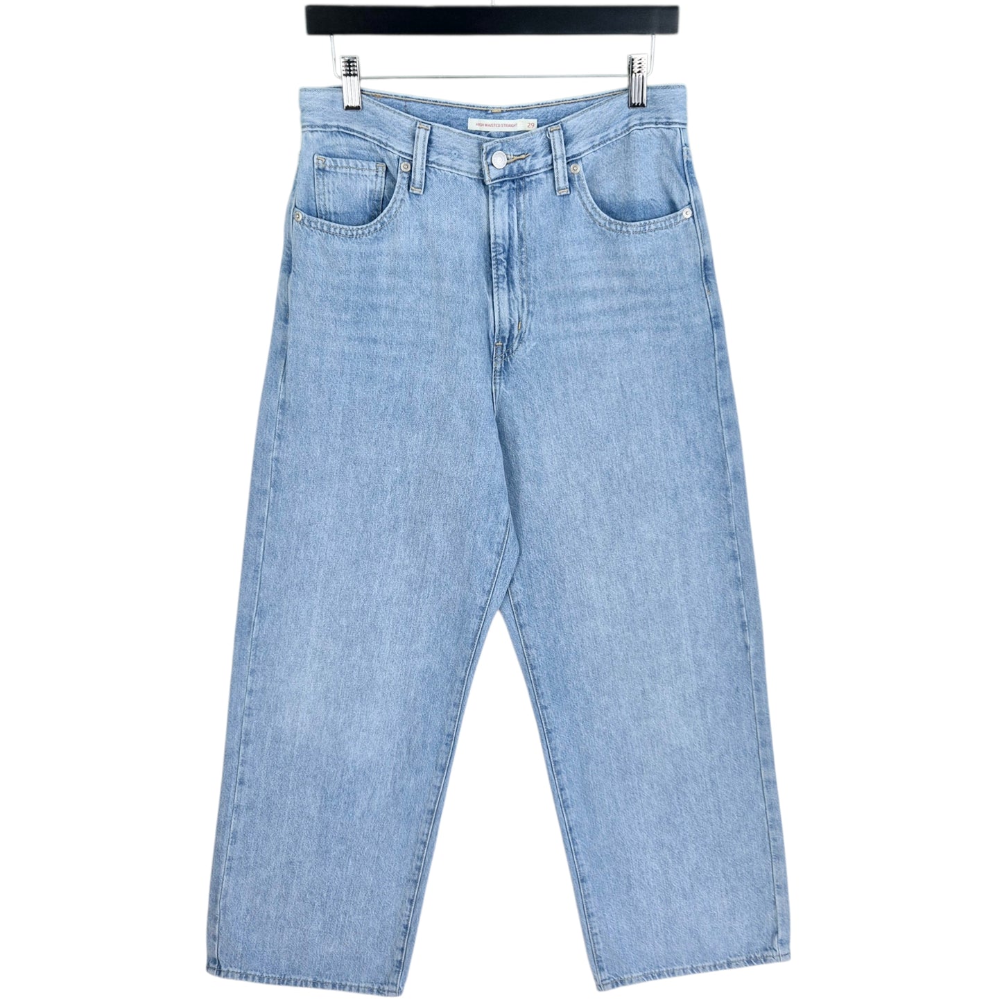 Levis Jeans Womens Light Blue Loose High Waist Straight Leg Denim W29