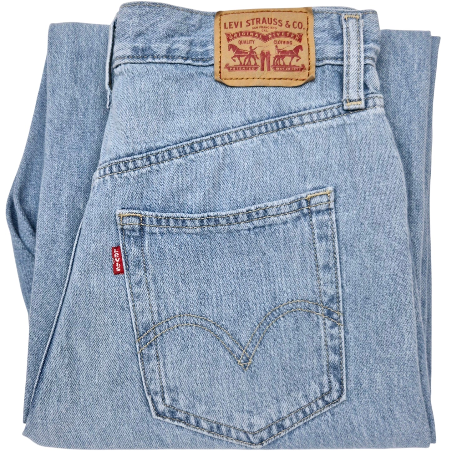 Levis Jeans Womens Light Blue Loose High Waist Straight Leg Denim W29