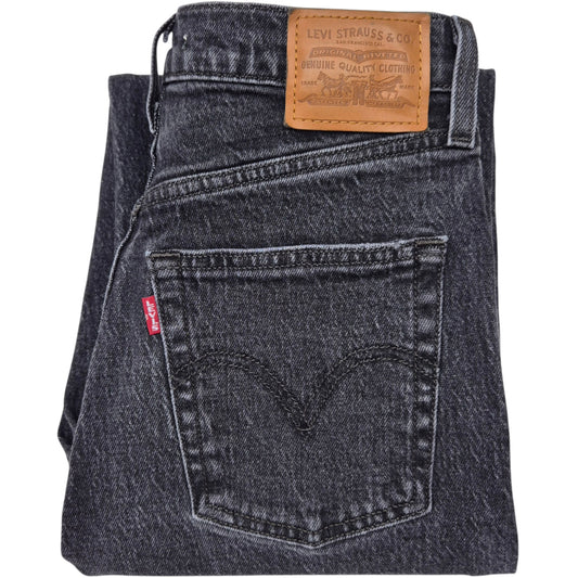 Levis Premium Jeans Womens Dark Grey Heavy Ribcage Straight Denim W26