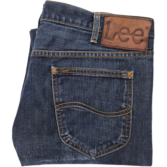Lee Jeans Dark Blue Heavy Rigid Regular Straight Leg Denim W37
