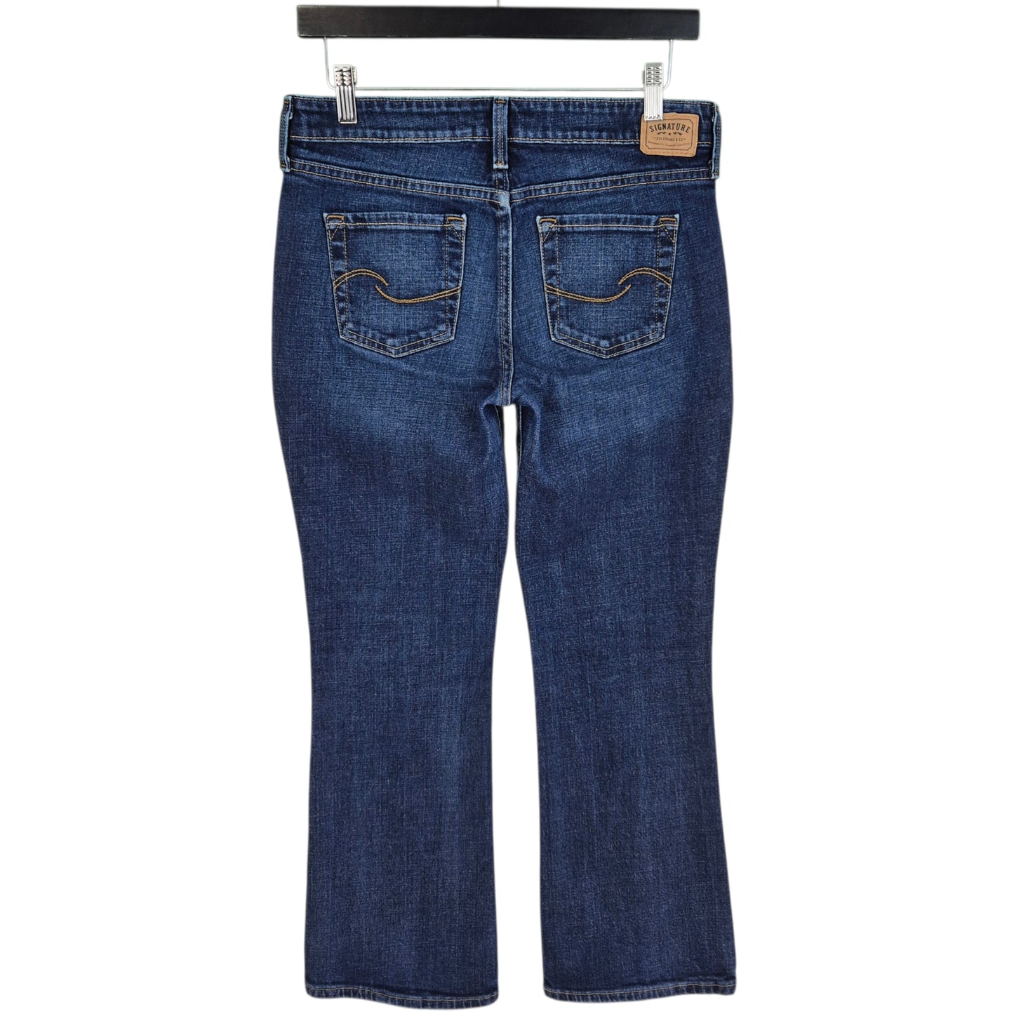 Levis Signature Jeans Womens Dark Blue Low Rise Bootcut Denim W30