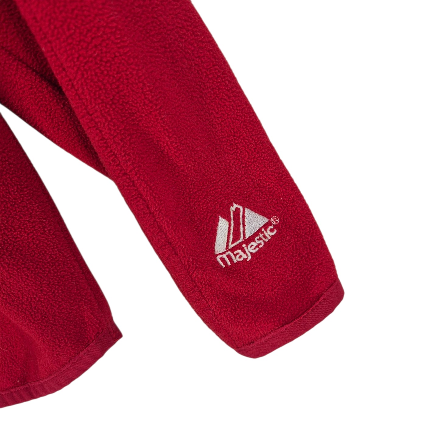 Vintage Majestic Baseball 90's Red Fleece Crewneck Sweatshirt Size M