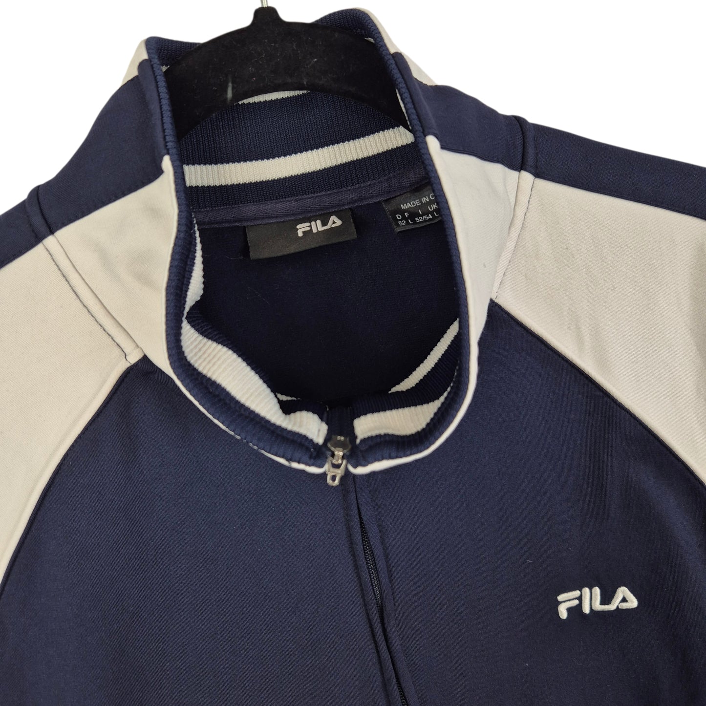 FILA Dark Blue & White Track Jacket Size L