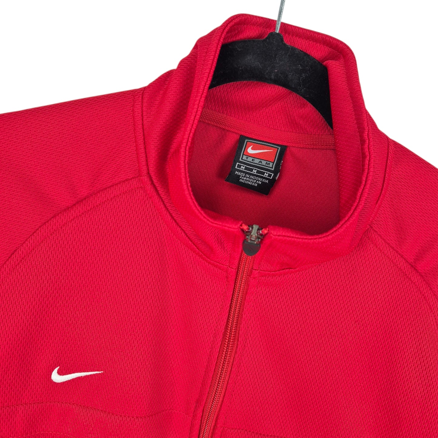 Vintage Nike Team 2000's Red & White Heavy Track Jacket Size M