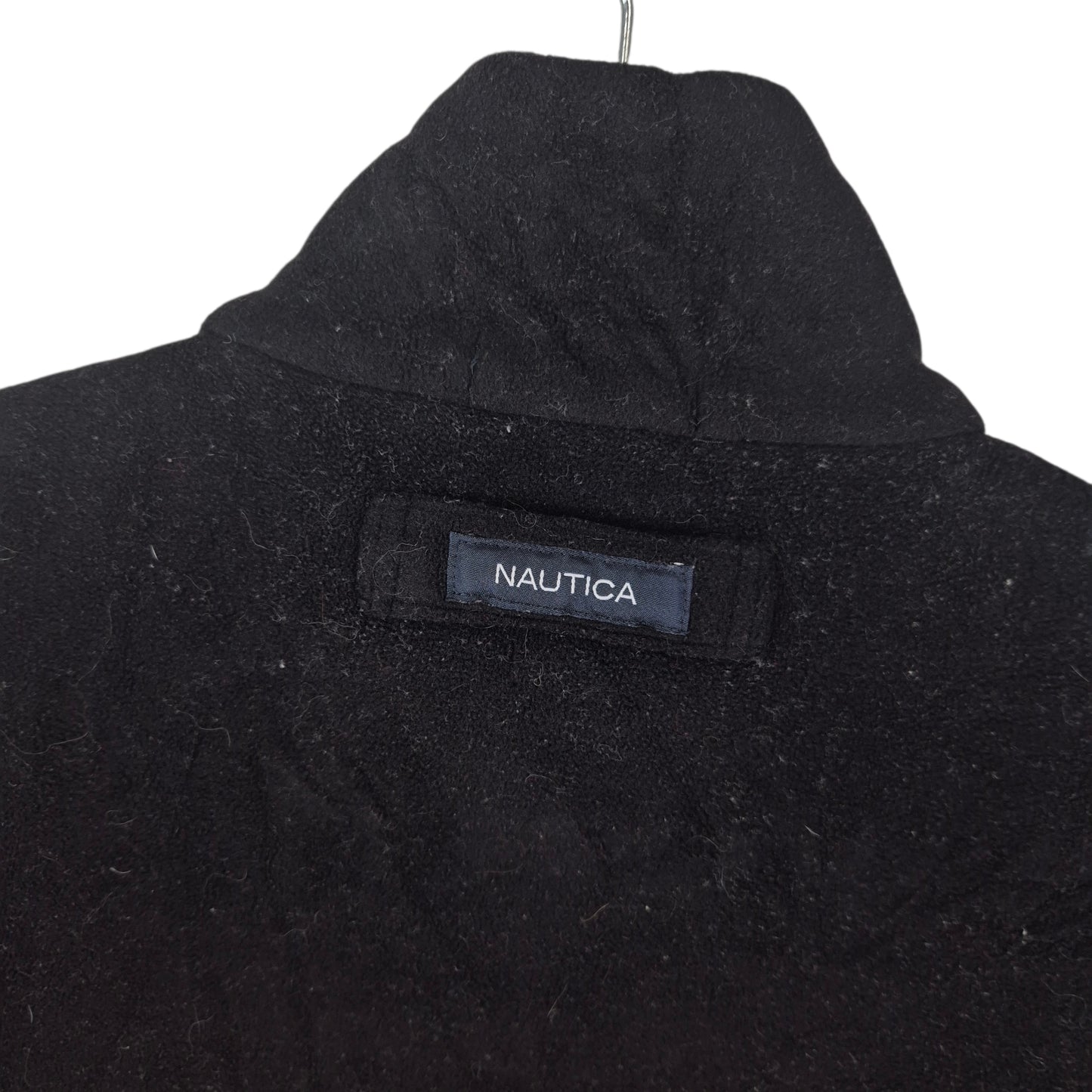 Vintage Nautica Black Quarter Zip Fleece Jumper Size S