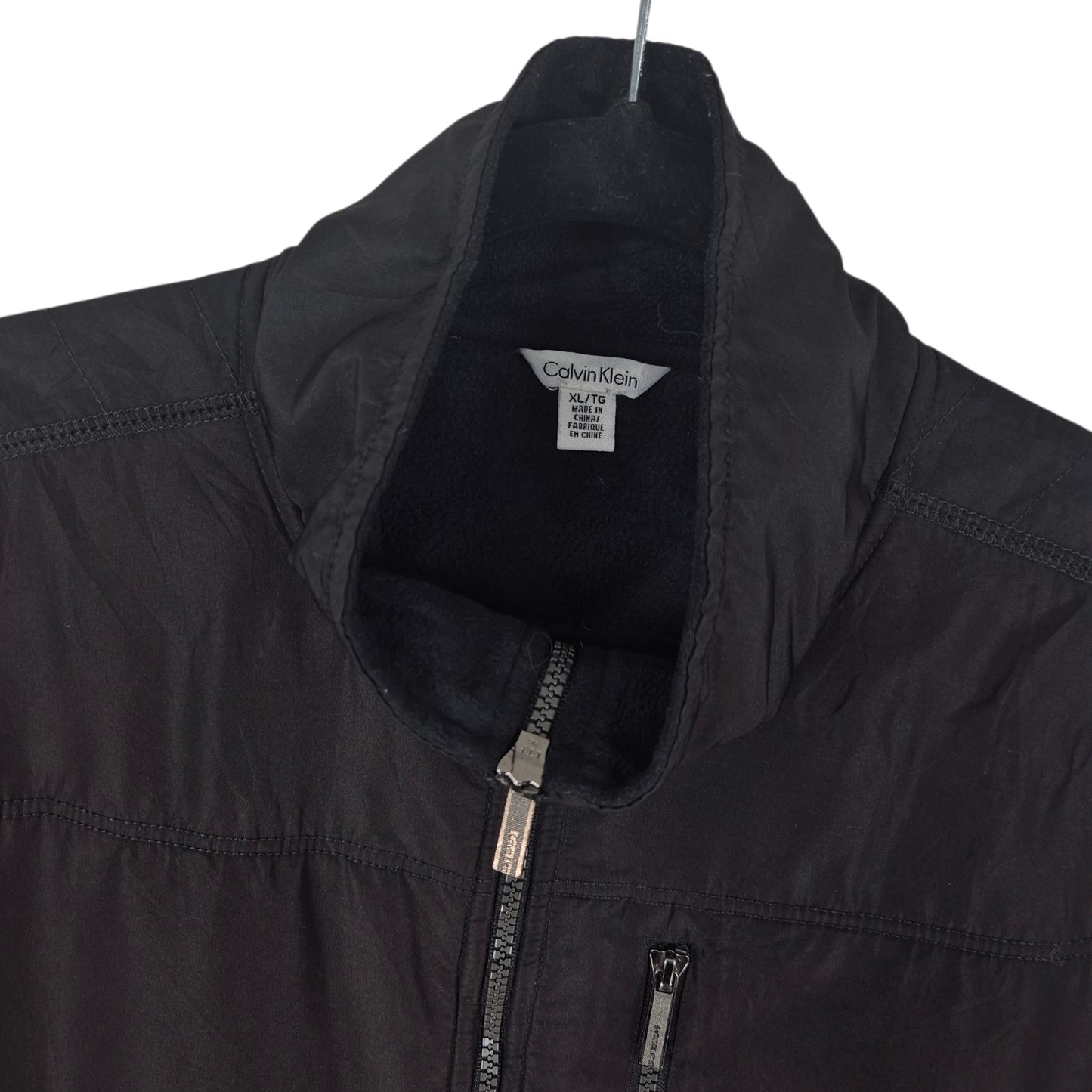 Calvin Klein Black Fleece Zip Jumper Size XL
