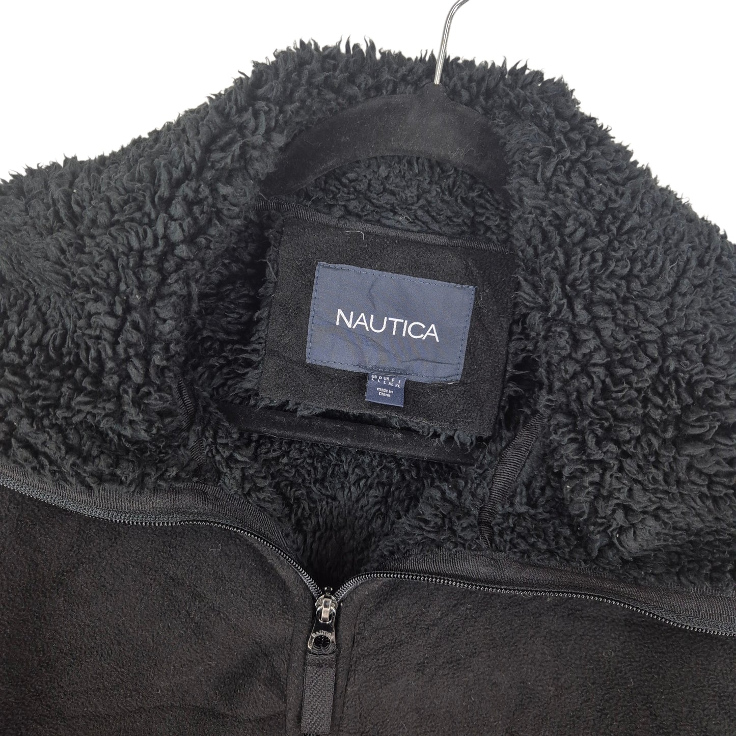 Nautica Black Heavy Fleece Jacket Size L